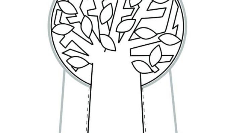 کاردستی بریدنی طرح درخت