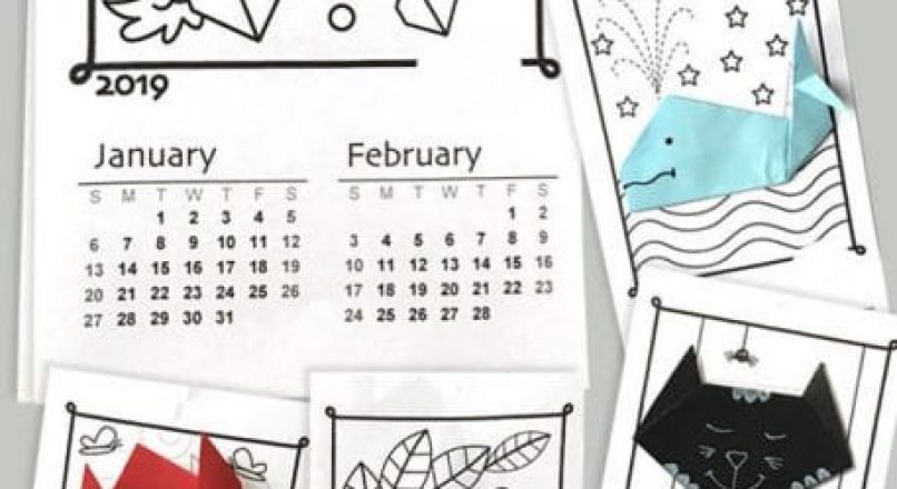 کاردستی تقویم و ارویگامی حیوانات