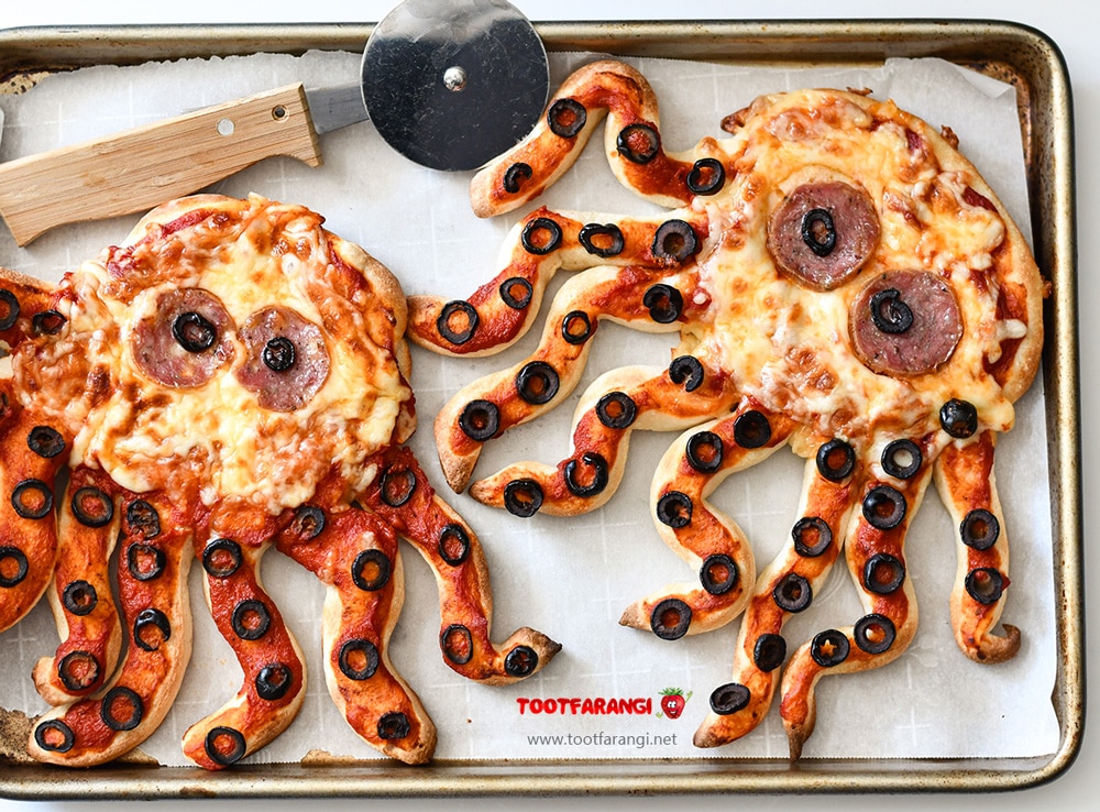 پیتزا طرح هشت پا