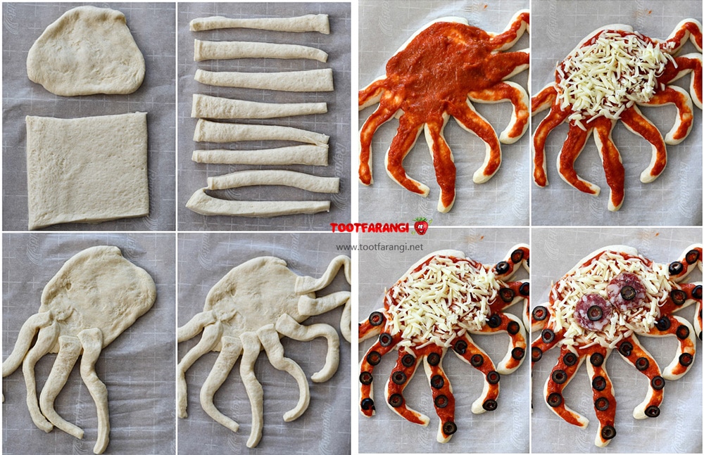 پیتزا طرح هشت پا