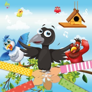 کلاغ پر گنجشک پر