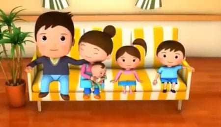 ترانه شاد کودکانه انگشتان خانواده