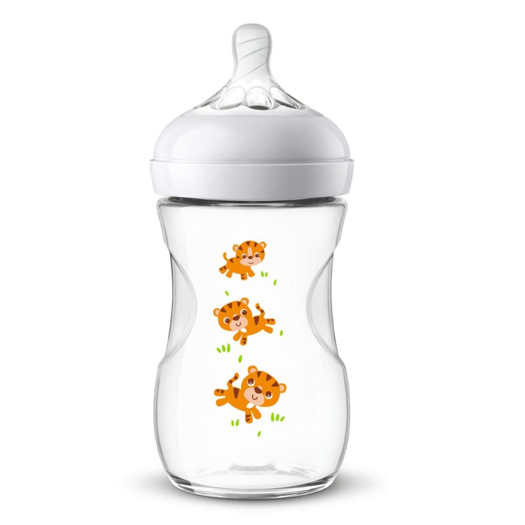 شیشه شیر طلقی نچرال فیلیپس اونت طرح ببر Philips Avent