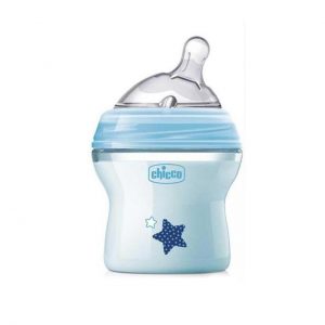 شیشه شیر طلقی نچرال فلینگ 150 میل رنگ آبی ستاره Chicco