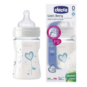 شیشه شیر پیرکس 150 میل Wellbeing پسرانه چیکو Chicco