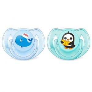 پستانک دوتایی 6-18 ماه مدل پنگوئن و وال فیلیپس اونت Philips Avent